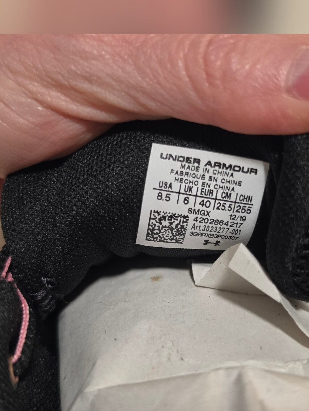 NIB Under Armour Charged Gemini 2020 Women's Running Shoes Black Pink Size 8.5 - Picture 9 of 10